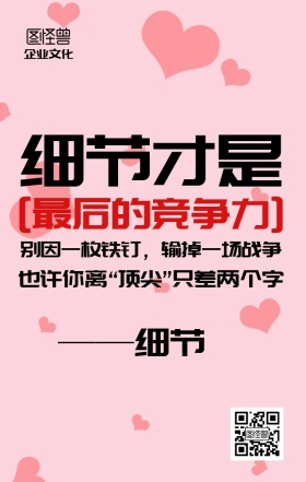 企业文化细节决定成败励志海报