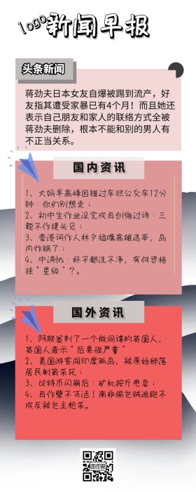 新闻早报简约营销长图