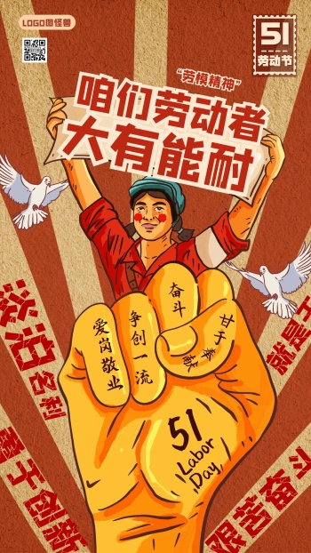 五一劳动节劳动模范劳动表彰劳模精神海报