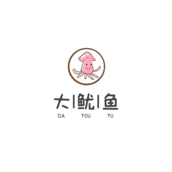 大鱿鱼logo卡通logo