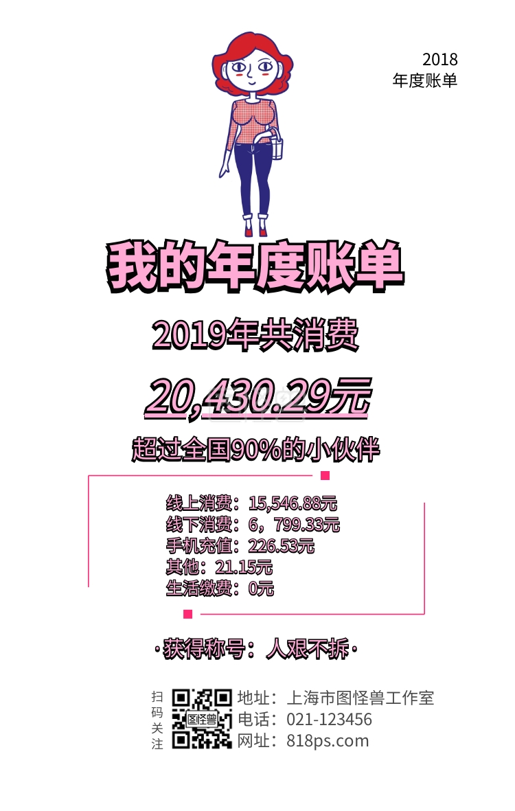 2018消费年度账单支付宝海报