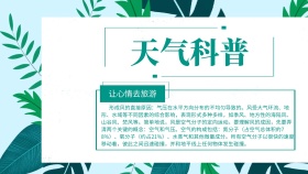 简约大气创意大气手抄报天气小学生海报