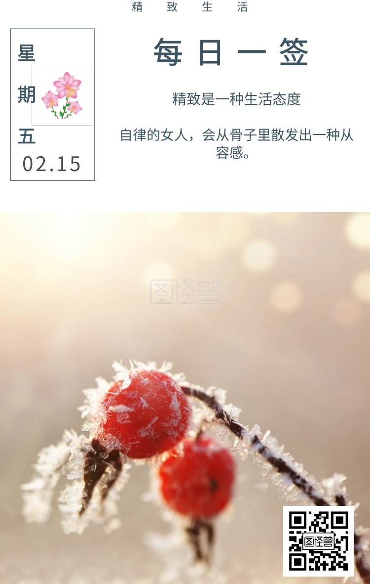 星期五 精致生活 每日一签 02.
