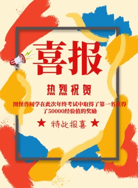 简约高大上喜报海报