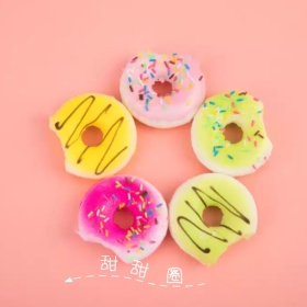 粉色可爱美食甜甜圈手机微博封面