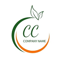 水果奶茶标志cc字母简约设计logo