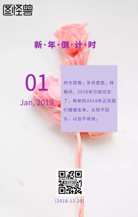 2018再见2019新年日签海报宣传