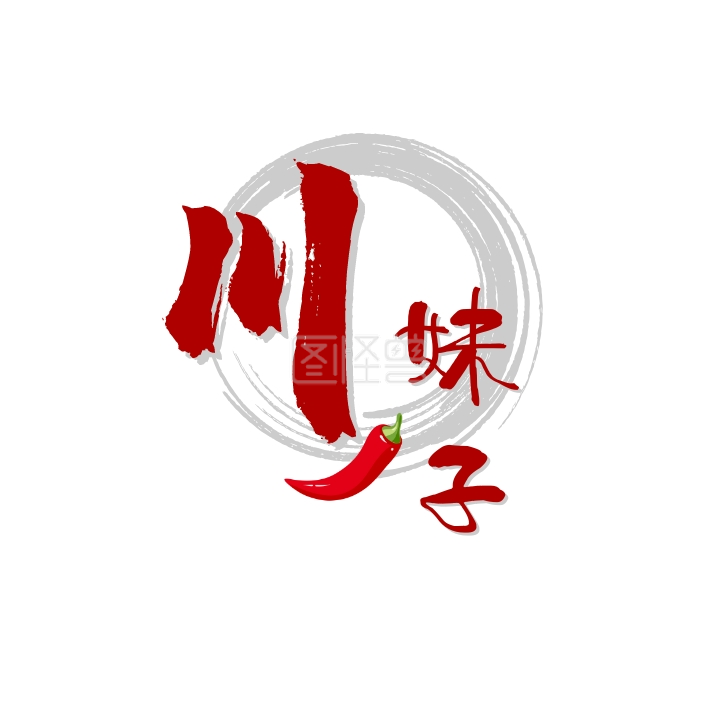 湘菜馆logo川妹子