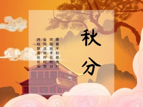 秋分节气简约麦穗摄影公众号配图
