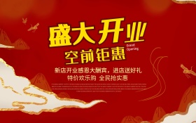 盛大开业展板