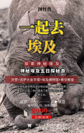 埃及度假宣传海报