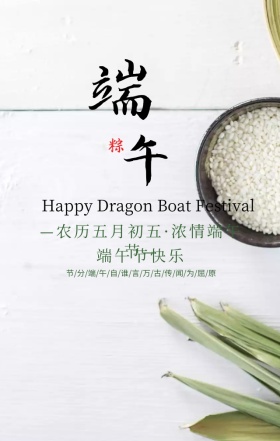 端午节五月初五绿色简约手机海报