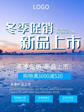 冬季促销新品上市宣传促销海报