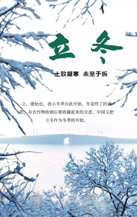立冬二十四节气手机海报