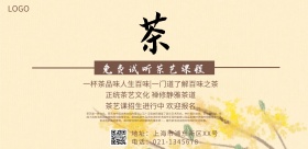 美容化妆茶艺茶道宣传横版海报