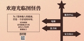 简约干净一楼指引海报