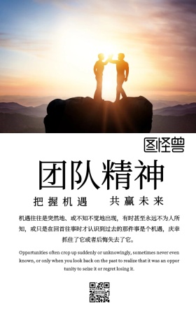 人像团队企业文化海报