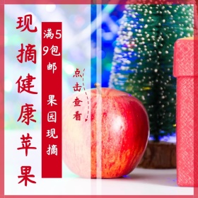 品质狂欢节简约红色苹果淘宝主图