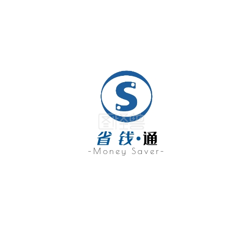现代风格-蓝色现代风格外卖省钱公众号logo在线图片制作-图怪兽