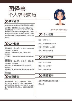个人求职简历模板