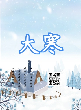 大寒节气宣传海报