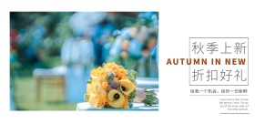 秋季上新花卉多肉促销宣传海报