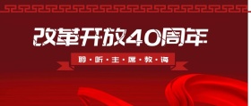 改革开放40周年公众号封面