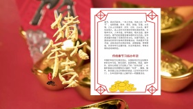 恭贺新春春节红色喜庆手抄报