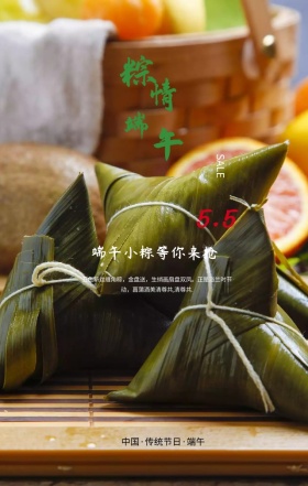端午佳节粽享促销清新手机海报