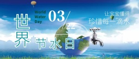 世界节水日绿色珍惜用水公众号封面