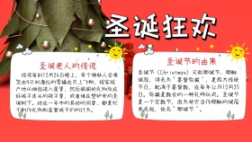 圣诞节可爱简约风手抄报