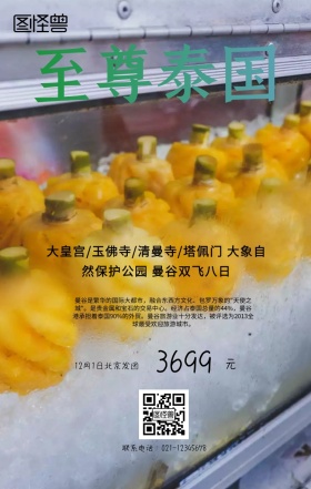 泰国曼谷手机旅游海报