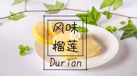 风味榴莲简约创意宣传公众号模版