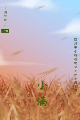 小满二十四节气稻谷清新公众号配图