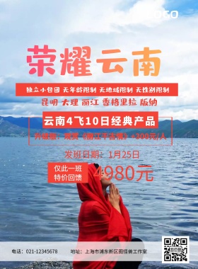荣耀云南旅游宣传海报