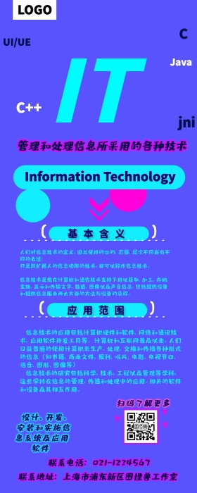IT普及介绍营销长图