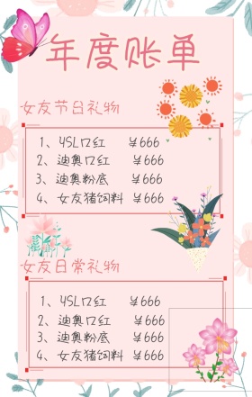 年度账单手机海报