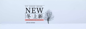 清新文艺雪花下雪冬季女装淘宝banner