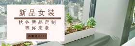 简约棕色服装促销淘宝banner