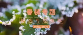 春装专题绿色叶子公众号封面
