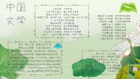 素雅配色中国文学竹简读书手抄报