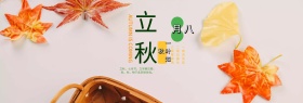 电商淘宝天猫秋季上新秋上新立秋秋天海报banner模板