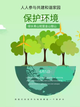 世界环境日保护环境宣传海报
