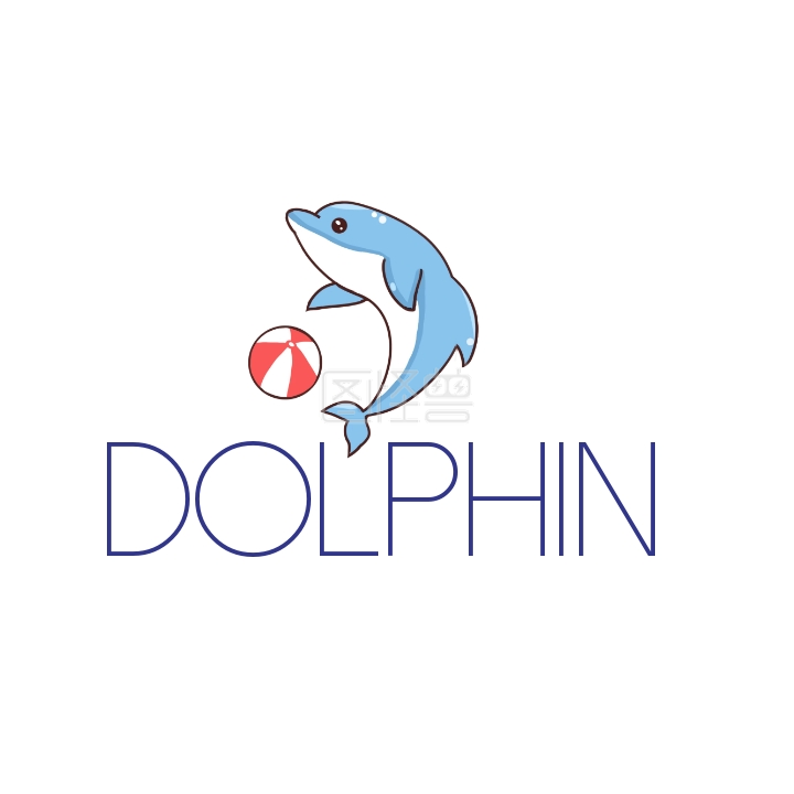 头像服装品牌海豚logo设计