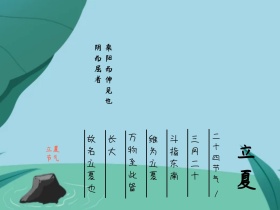 二十四节气立夏古风简介竖版荷花横版配图