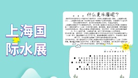水展海报卡通简约可爱手抄报小报