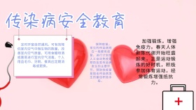 卡通创意扁平预防传染病安全教育板报
