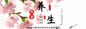 淘宝天猫电商秋季养生健康粗粮减肥卡通海报banner模板秋