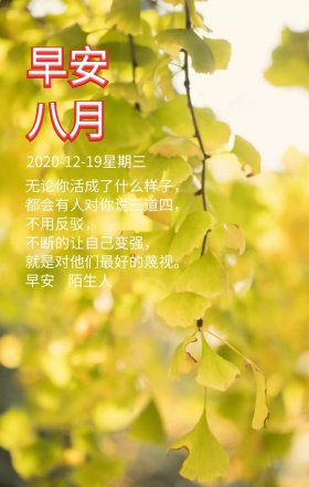 早安+蓝色+唯美+日签
