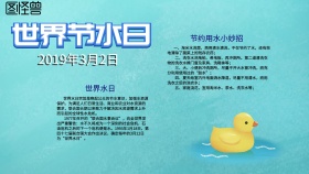 世界节水日手抄报